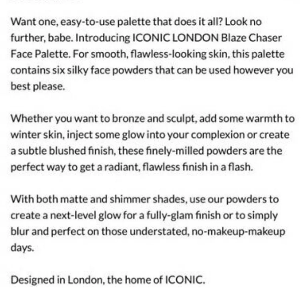 🆕 Iconic London Blaze Chaser Face Palette